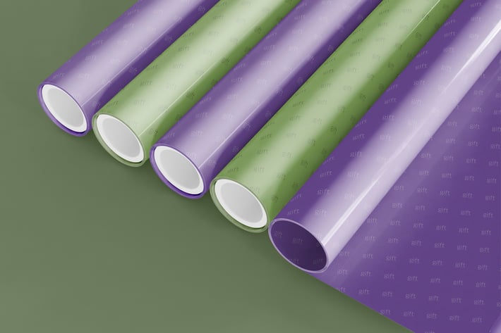 Wrapping Paper Rolls Mockup