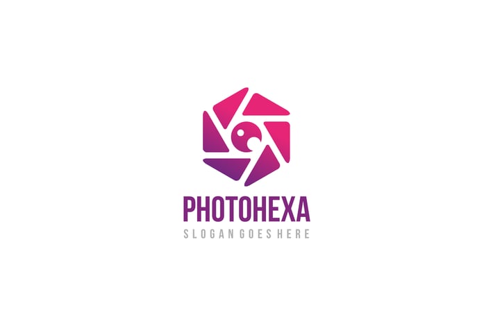 photography hexagon logo