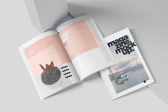 A5 Slim Fashion Magazine Mockup Set