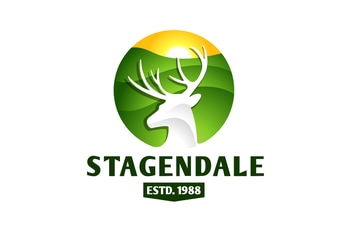 Elegant Negative Space Stag Logo