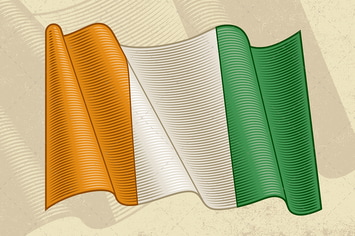 Vintage Flag Côte d’Ivoire (Ivory Coast)