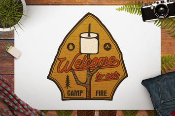 Camping Patch / Hiking Badge / Vintage Travel Logo