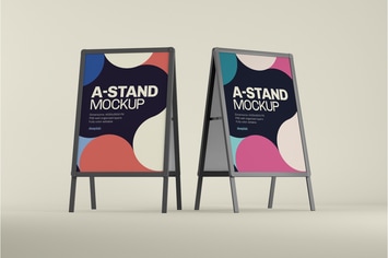 A-Stand Mockup | Advertising Board
