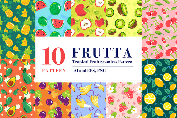 FRUTTA - Tropical Fruit Seamless Pattern 