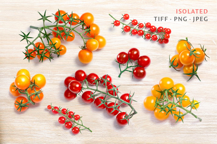 Cherry tomatoes from above