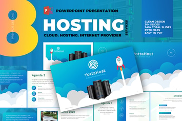 Hosting Company Profile Powerpoint Template