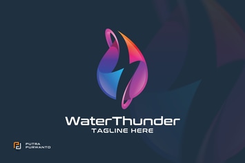 Water Thunder - Logo Template