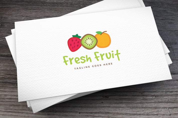 Fresh Fruit Logo Template