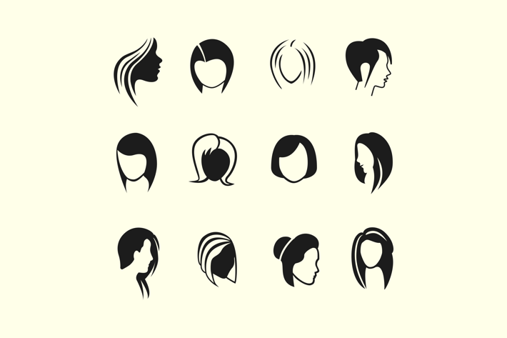 12 Abstract Women Icons