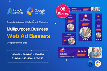 Multi-Purpose Banners HTML5 D54 - GWD & PSD