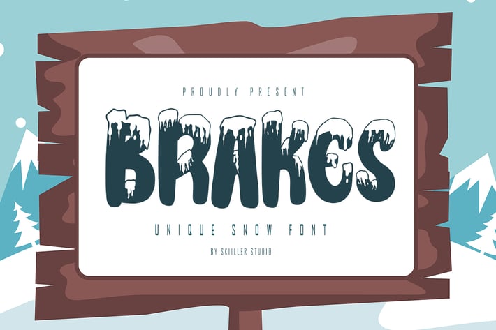 Brakes - Unique Snow Font
