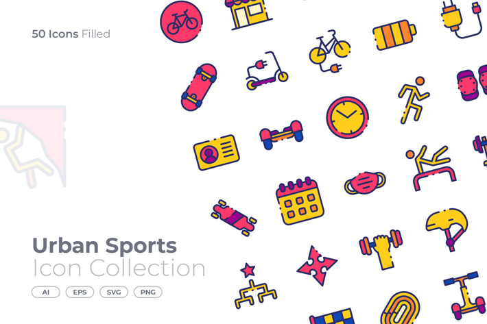 Urban Sports Filled Icon