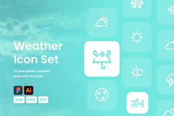 Weather Line Icon Set