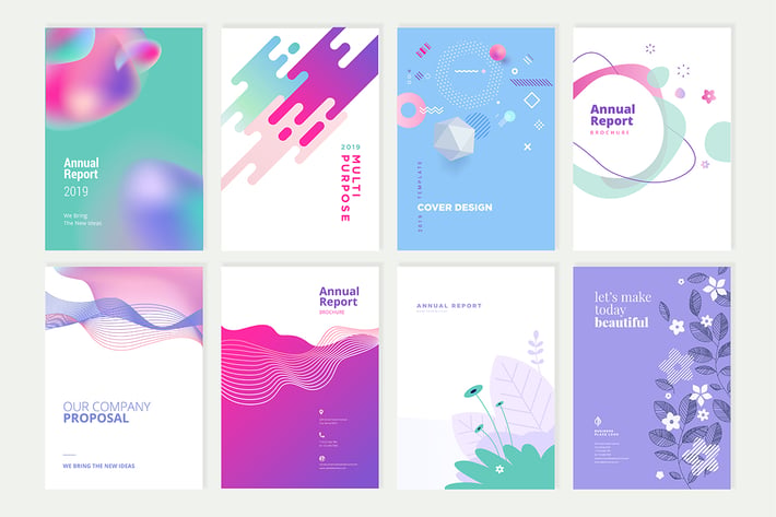 Beauty brochure, annual report, cover designs