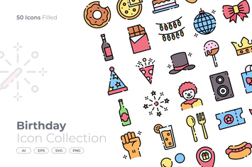 Birthday Filled Icon
