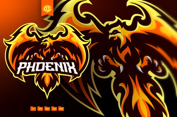 Phoenix Esport Mascot Logo Template