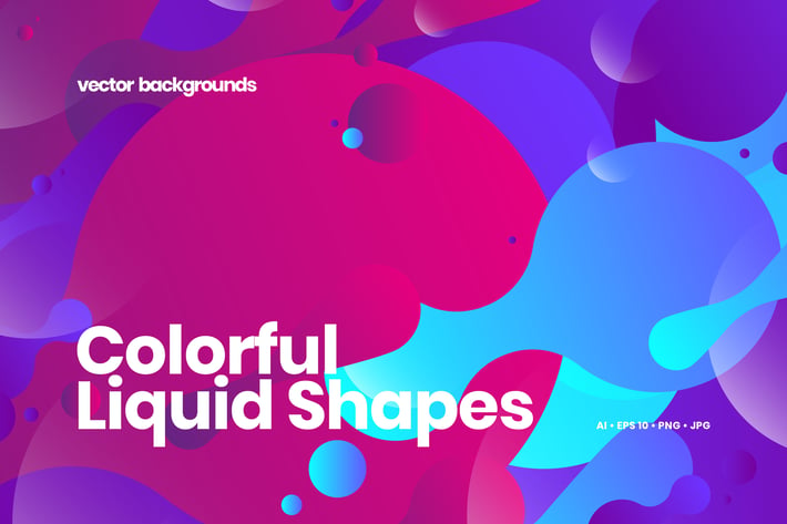 Colorful Liquid Shapes Backgrounds