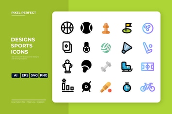 Sports icon - 5 styles