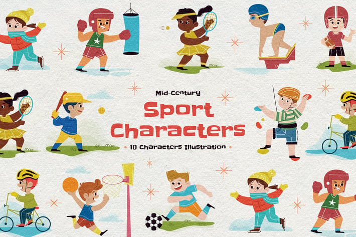 Kids Sport Character Illustration