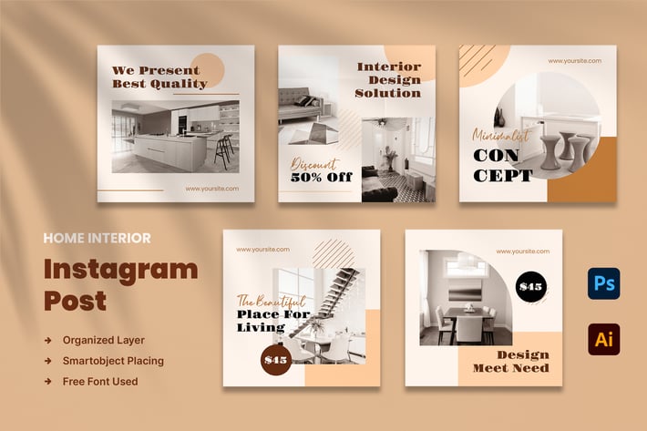 Home Interior Instagram Post