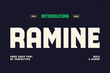 Ramine Modern Futuristic Sans Serif Font