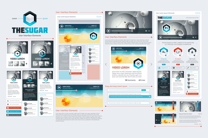 infographics element with Vector GUI Template