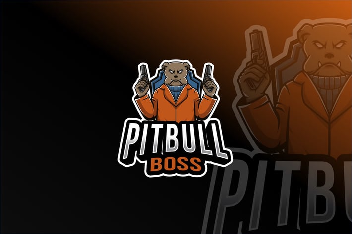 Pitbull Boss Esport Logo Template