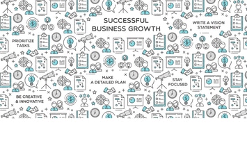 Successful Business Growth Vector Illustration