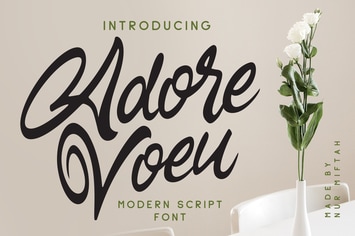 Adore Voeu - Modern Script Font