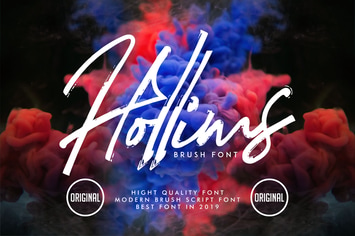 Hollims | Brush Script Font
