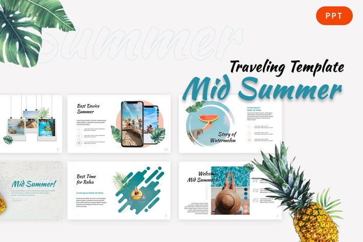 Mid Summer - Traveling Powerpoint Template