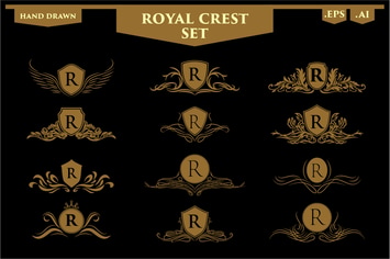 Set of Luxury Royal Crest