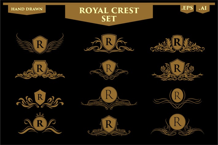Set of Luxury Royal Crest