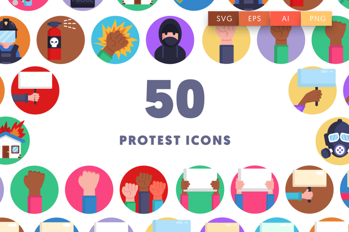 50 Protest Icons