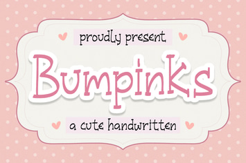 Bumpinks Cute Handwritten Font
