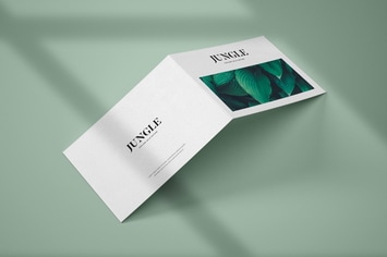 Horizontal Bifold Brochure Mockup