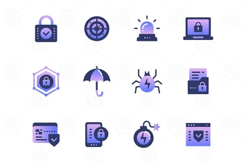 Information security - set of icons