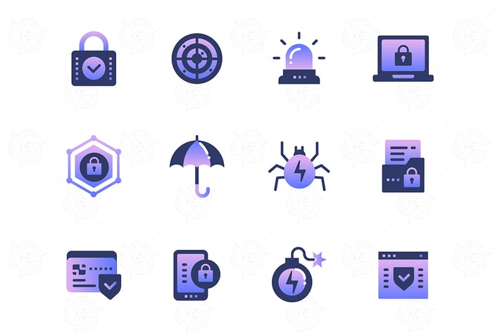 Information security - set of icons