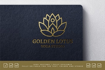 Logo Design - Golden Lotus Yoga Studio