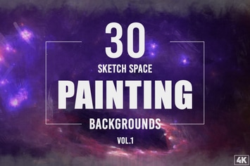 30 Sketch Space Painting Backgrounds - Vol. 1