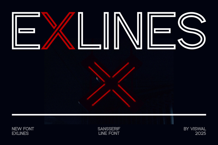Exlines - Modern Line Font