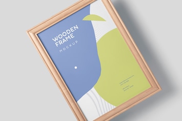 A3 Wooden Picture Frame Mockups