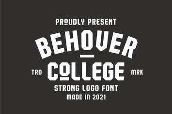 Behover College - Logo & Display Font