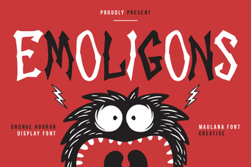Emoligons Grunge Horror Display Font