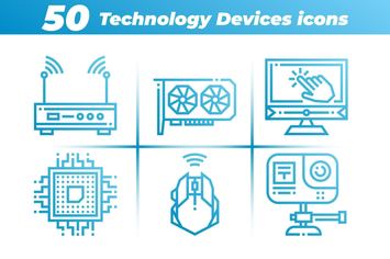 50 Technology Devices Icons