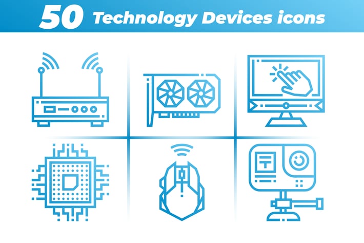 50 Technology Devices Icons