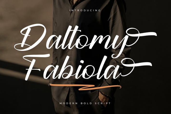 Daltomy Fabiola  Modern Bold Script