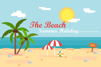 The Beach Summer - Illustration Background