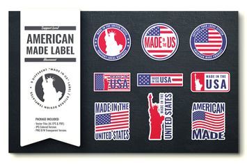 Made In The United States Of America Icons / Label
