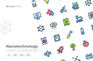 Nanotechnology Filled Icon